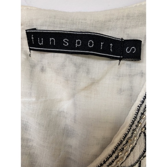 FUNSPORT Tribal Embroidered Sleeveless Dress Tunic - Picture 6 of 7